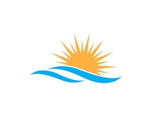 Obraz premium sun ilustration logo vector