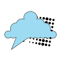 speech cloud icon over white background, colorful design. vector illustration