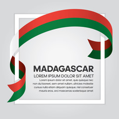 Madagascar flag background