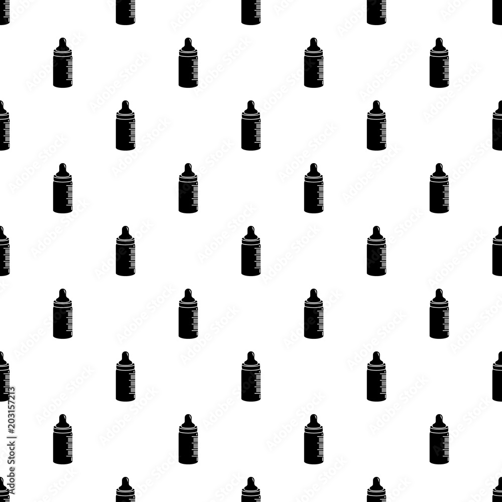Poster baby bottle pattern vector seamless repeating for any web design