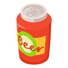 Fototapeta premium Can of beer icon. Isometric of can of beer vector icon for web design isolated on white background