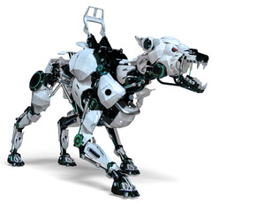 Fototapeta premium guard dog robot security system
