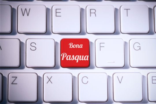 bona pascua against red key on keyboard