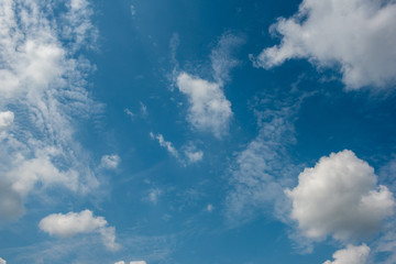 beautiful clouds white on blue sky for backgroud or backdrop