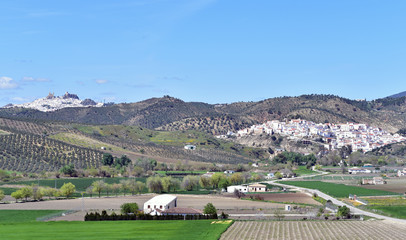 Fototapeta na wymiar White village (pueblo blanco) in Sierra de Grazalema, Cadiz province, Andalucia, Spain