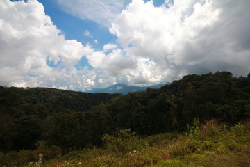 Mountain view is ideal for background.
