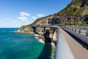 Sea Cliff Bridge - most prominent landmark on Grand Pacific Drive in New South Wales, Australia