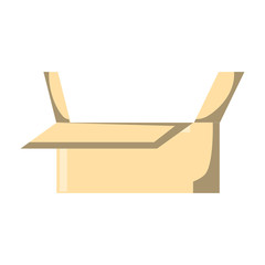 carton box icon over white background, colorful design. vector illustration