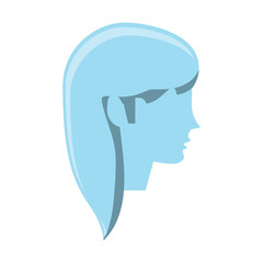 avatar woman head icon over white background, colorful design. vector illustration