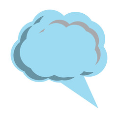 speech cloud icon over white background, colorful design. vector illustration