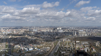 Fototapeta na wymiar Панорама Москвы. Район Ходынка, Беговая.