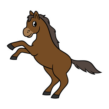 Cartoon Rearing Horse