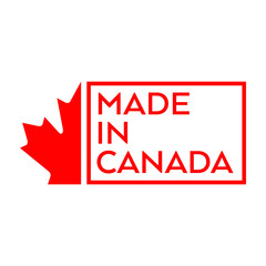 Made in Canada text design