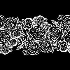 bouquet of flowers monochrome for postcards, congratulations, price tags