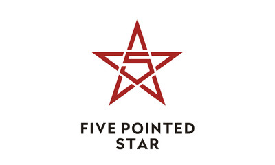 Pentagram 5 Five Pointed Star logo design inspiration