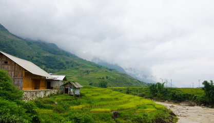 Lao Chai is little town in the valley that is famous about rice field terrace