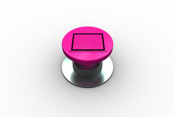 Composite image of laptop graphic on pink push button