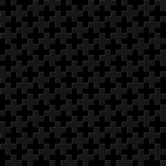 black crosses on dark background. simple vector seamless pattern. abstract geometric background