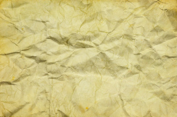 Brown crumpled paper for background image