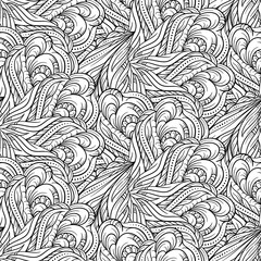 Black and white abstract seamless pattern.