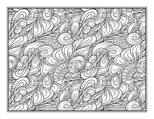 Vector abstract pattern page for antistress coloring