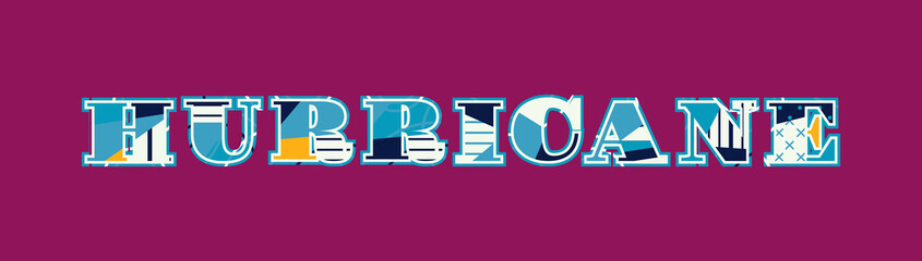 Hurricane Concept Word Art Illustration