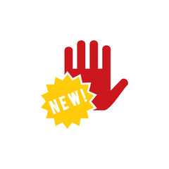 Label Hand Icon Design
