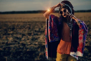 Abwaschbare Fototapete Zigeuner Kleidung im Boho-Stil
