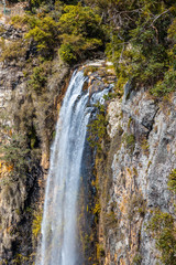 Fototapeta na wymiar Rainbow Falls closeup - beautiful waterfall in Springbrook National Park, Queensland, Australia