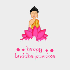 Illustration of background for Hindu Buddhism festival Buddha Purnima