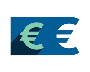 euro initial letter gestalt typography typeset logotype alphabet font image vector icon logo symbol