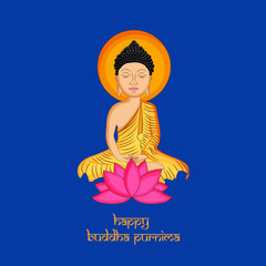 Obraz na płótnie Canvas Illustration of background for Hindu Buddhism festival Buddha Purnima