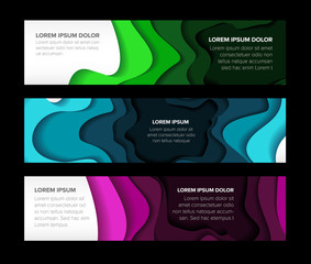 Set of horizontal banners templates