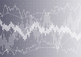 Abstract financial chart with stock graph market.Vector illustration