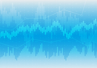 Abstract financial chart with stock graph market.Vector illustration