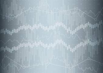 Abstract financial chart with stock graph market.Vector illustration