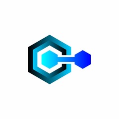 C letter logo design for company, technology and branding 