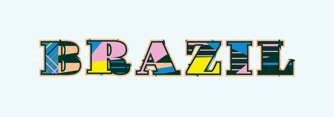 Brazil Concept Word Art Illustration