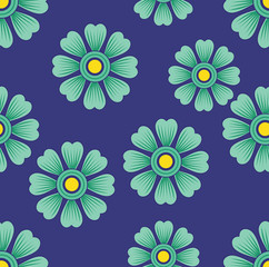 Fototapeta na wymiar Floral seamless vector pattern