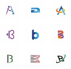 a, b,ab, ba letter logo design for graphic, typography and creative font
