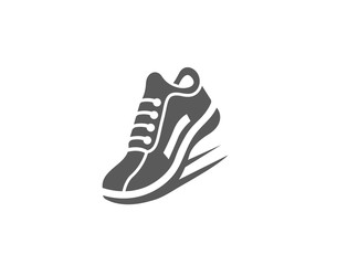 Modern Fast Running Sports shoe icon - obrazy, fototapety, plakaty