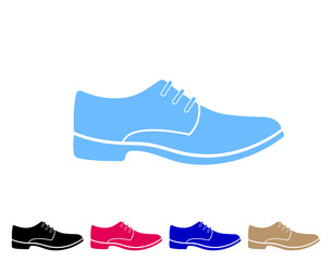 Office shoes blue icon