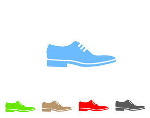Office shoes blue icon