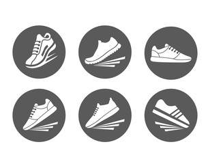 Sports shoes flat icon
