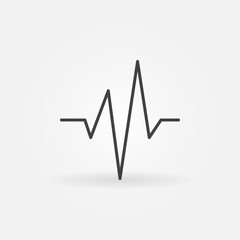 Heartbeat vector simple concept icon in thin line style