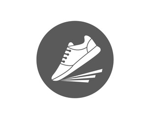 Sports shoes flat icon
