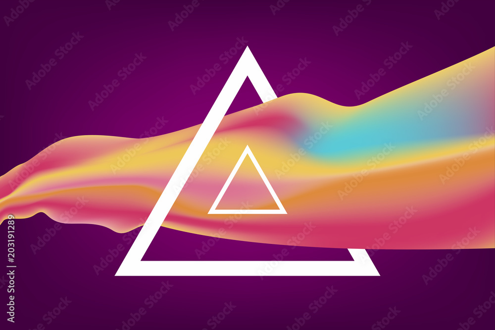 Poster abstract curve background colorful gradients.