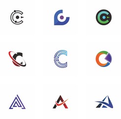 a, c, ac, ca letter logo design for template, creative, identity, and website