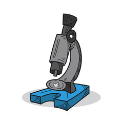 Microscope illustration on a white background