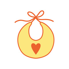 Baby bib vector Illustration on a white background
